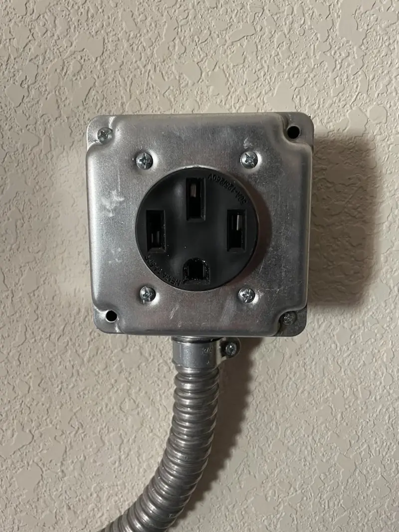 NEMA 14-50 outlet installed for Smart Home Electrical in Liberty